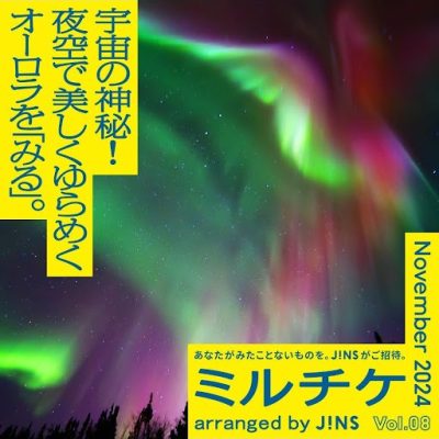 JINS：<br>夜空で美しくゆらめくオーロラを「みる」